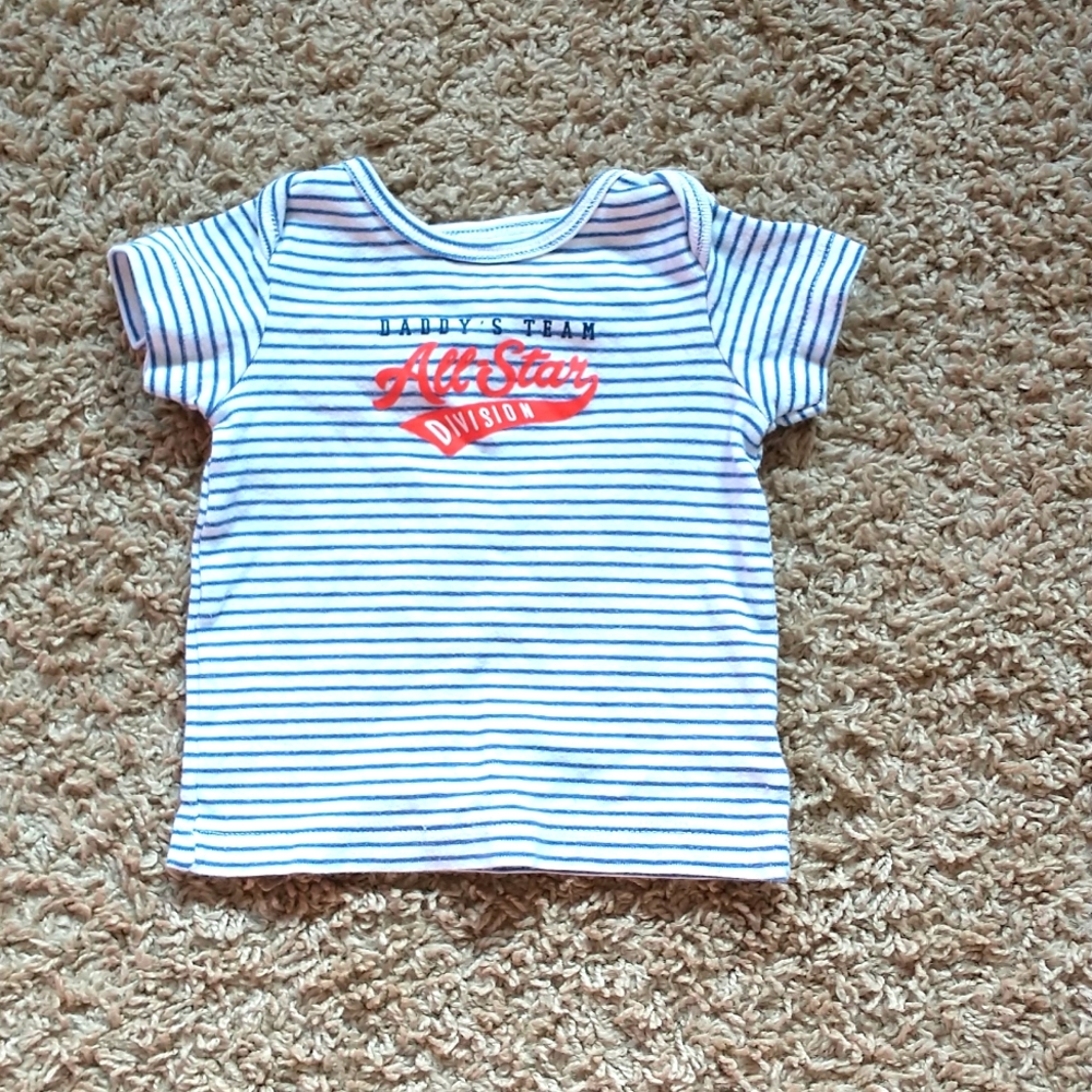 Navy Blue and white patterned shirt